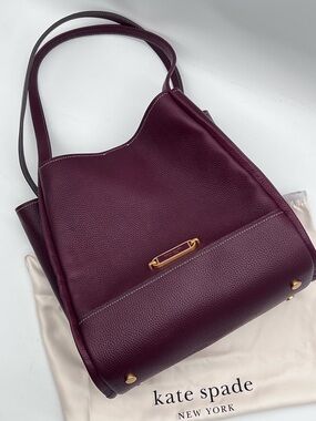 Kate Spade new york Gramercy Pebbled Leather Medium Tote Cordovan | NWT